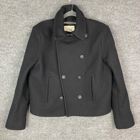 Ralph Lauren Denim & Supply Jackets & Blazers - Ralph Lauren Denim & Supply Women's Cropped Black Peacoat Size Large/XLarge